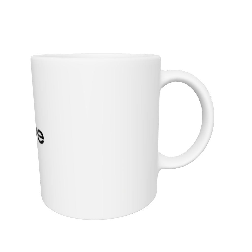 White glossy mug